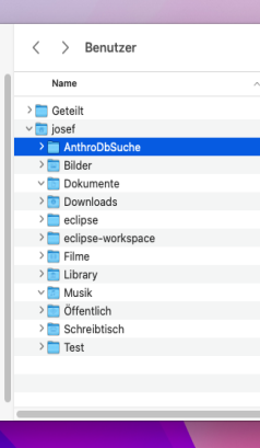 Ordner AnthroDbSuche im Home-Ordner